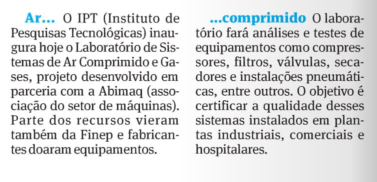 Laboratório de ar comprimido 1