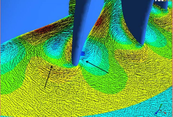 Simulação em CFD de vetores atuando em pás de rotor