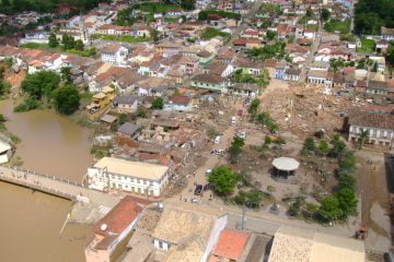 São Luiz do Paraitinga, em janeiro de 2010, logo após a enchente na cidade