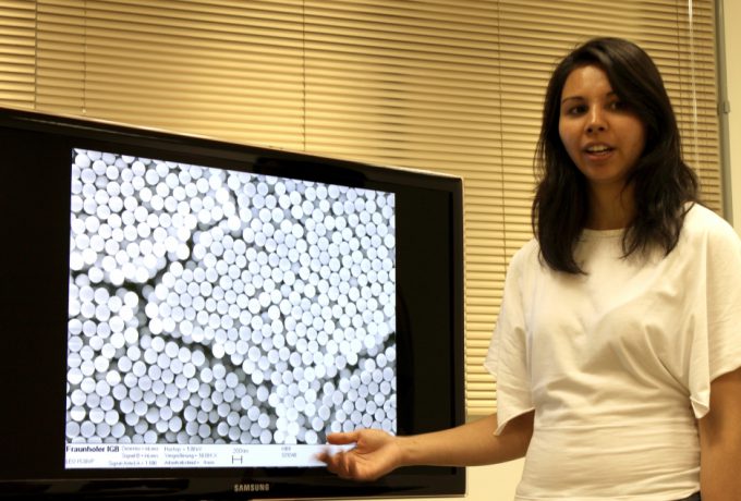 Estudos de Fabiana na Alemanha concentraram-se na síntese de nanopartículas de sílica e em sua posterior funcionalização