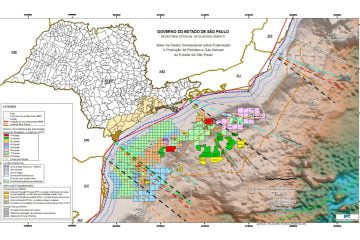 Base de dados geoespaciais sobre exploração e produção de petróleo e gás natural do estado de São Paulo