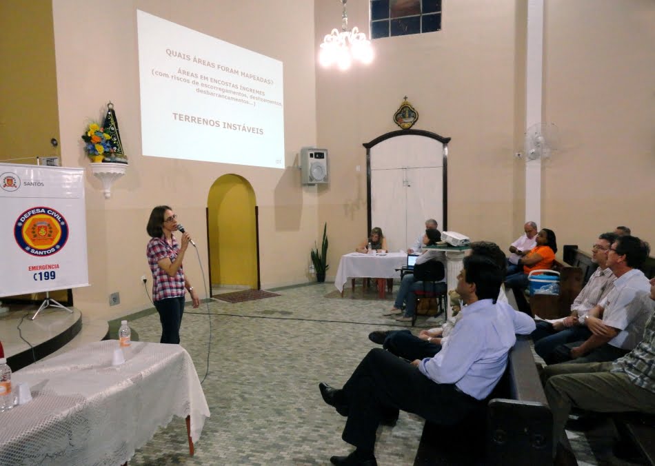 Pesquisadora Kátia Canil apresentou os resultados do levantamento na Igreja São João Batista, localizada em uma das áreas mapeadas