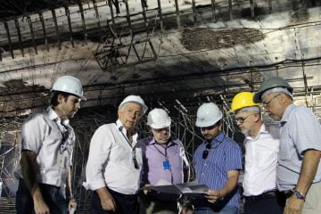 Equipes do Memorial da América Latina e do IPT discutiram ações e ferramentas tecnológicas que serão usadas para avaliação da estrutura do auditório