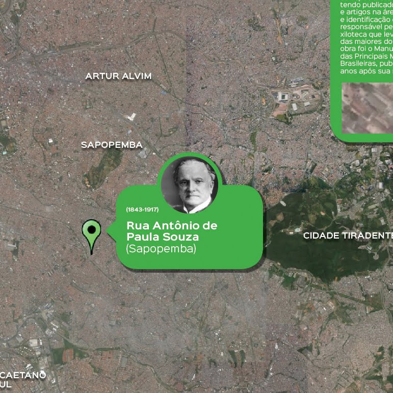 IPT celebra 116 anos 1 Destaque de mapa com as ruas que levam nomes de ipeteanos na cidade de São Paulo. Para conferir a história dessas personalidades, abra o PDF no final da página