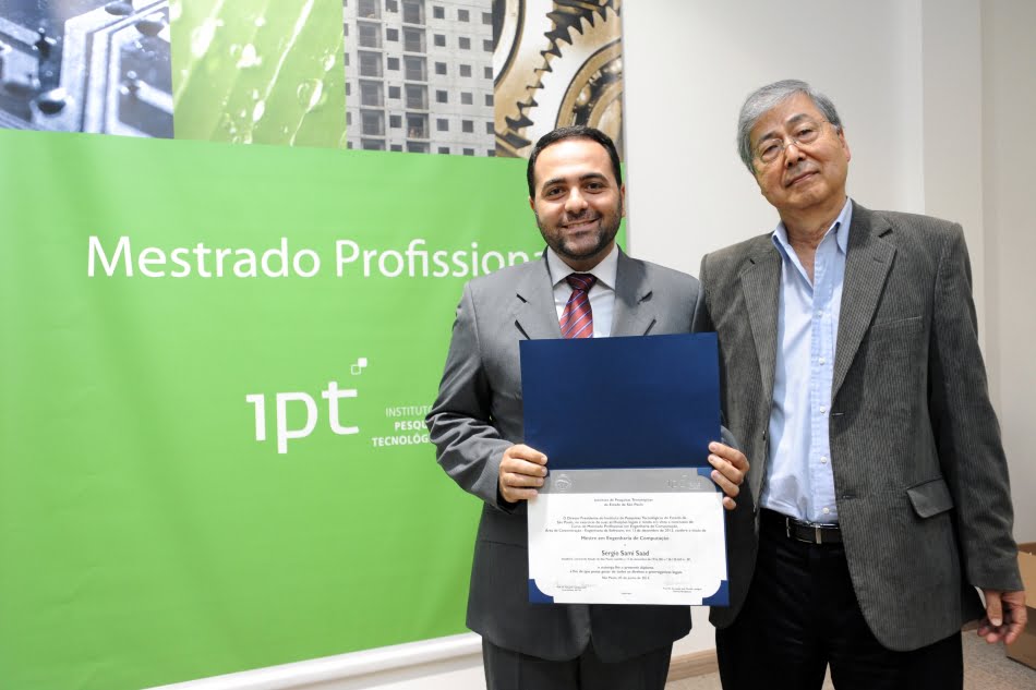 Sérgio Saad (à esq) e o pesquisador Mario Miyake