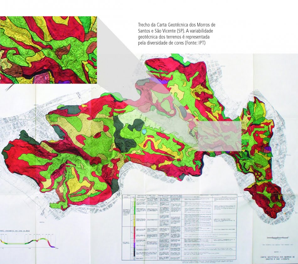 IPT desenvolveu a primeira carta geotécnica urbana do País, em 1980, nas áreas de morros de Santos e São Vicente