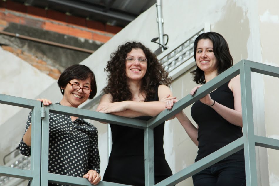 Maria Akutsu, Adriana Camargo de Brito e Elisa Morandé Sales, da esq. para dir, pesquisadoras do Centro Tecnológico do Ambiente Construído
