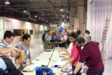 A group of 36 representatives from various organizations in Brazil, such as Embraer, TAP, TAM, IPT, ITA and Fatec, participated at the workshop held in São José dos Campos. Photo: ICRIT 