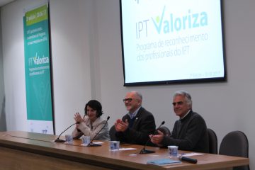 Zehbour Panossian, à esquerda, Fernando Landgraf e Mario Boccalini, diretores do IPT