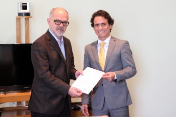 David Domingos (right) and Fernando Landgraf at the ceremony