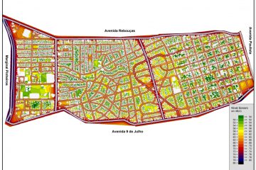 Projeto-piloto selecionou para o estudo o quadrilátero formado pela Marginal Pinheiros (Ponte Eusébio Matoso), Avenida Paulista, Avenida Rebouças e Avenida Nove de Julho...