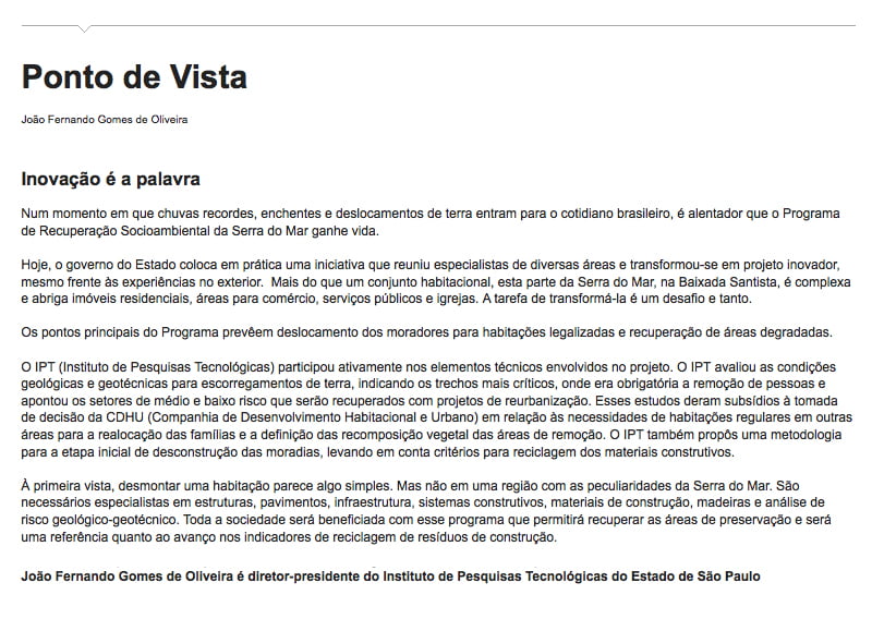 Redução de riscos na Serra do Mar 1