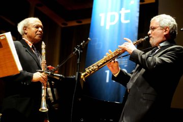 Paulo Moura e Muringa, durante cerimônia de aniversário dos 110 anos do IPT