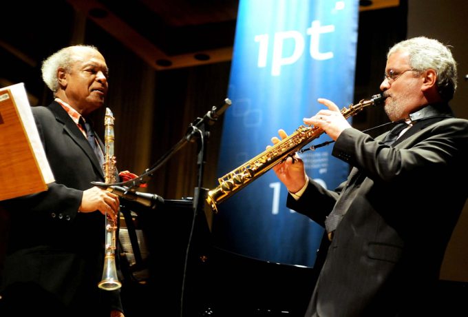 Paulo Moura e Muringa, durante cerimônia de aniversário dos 110 anos do IPT