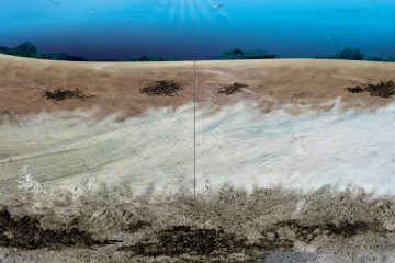 Ilustração das camadas do pré-sal (Crédito: Petrobras)