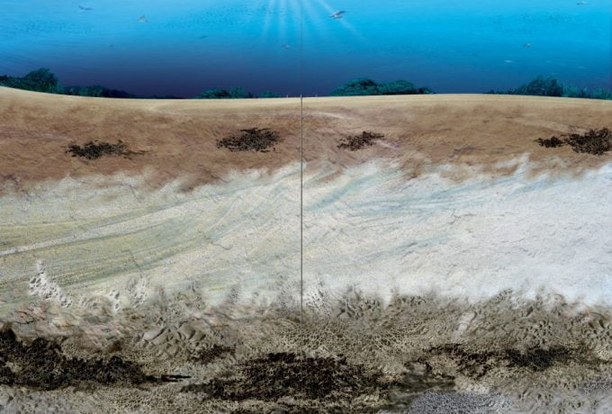 Ilustração das camadas do pré-sal (Crédito: Petrobras)