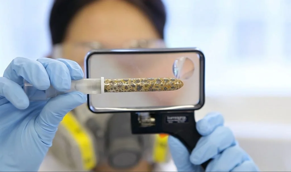 Laboratório de Corrosão e Proteção 1 Corpo de prova submetido aos ensaios NACE